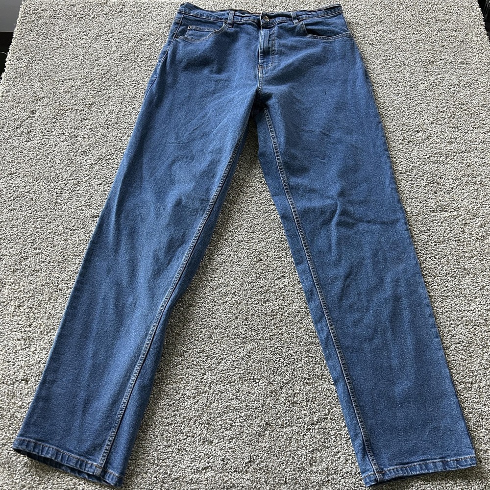 Architect Relaxed Fit Jeans Mens 36x34 Medium Wash Blue Denim Straight Stretch